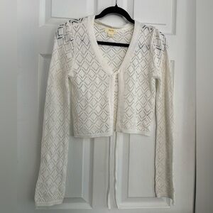 Anthropologie Knit Swim Cover Long Sleeve